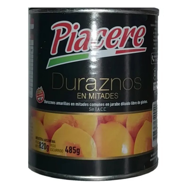 Duraznos en Mitades Canale (Lat) x 820 GR.