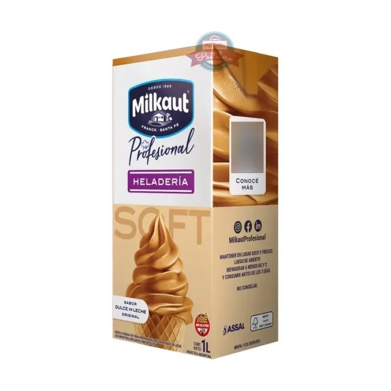 Helado Soft Milk Dulce de Leche 12 x 1 L