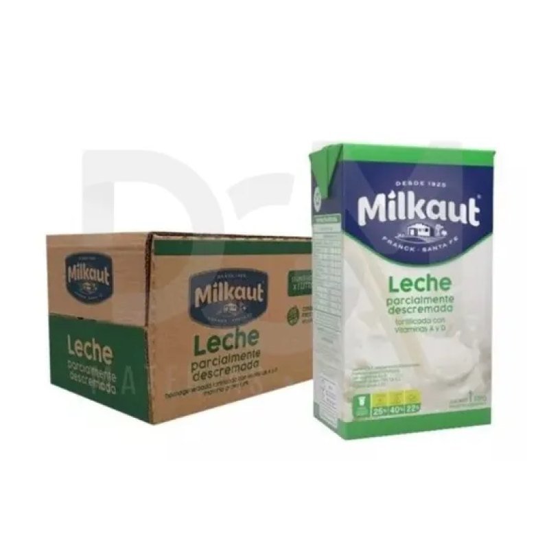 Leche Larga Vida Descremada Milkaut CJX12 (194)