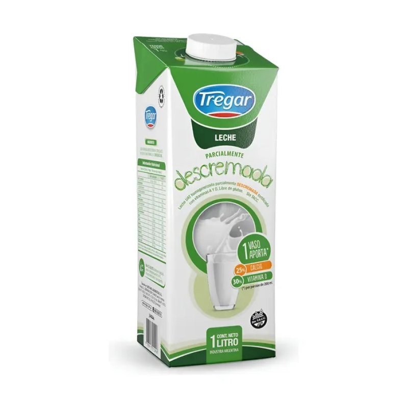 Leche Larga Vida Descremada (Uni) Tregar x 1 L