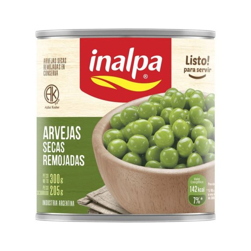 Arvejas Caja 12 x 840 g Inalpa