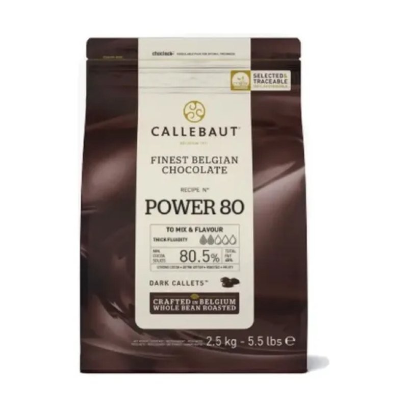 Cobertura Amarga 80-20-44 Callebaut Callets x 2,5 kg